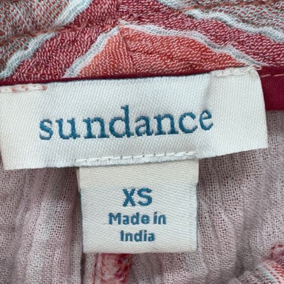 Sundance Womens Gigi Pants XS Pink Stripe Cotton Gauze Wide Leg Festival Beach - Picture 3 of 10